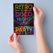 Disco Beams Lights Clubbing DJ Flyer (Hand)