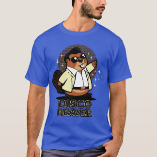 Disco Beaver Original Kawaii Schattige Funny Retro T-shirt