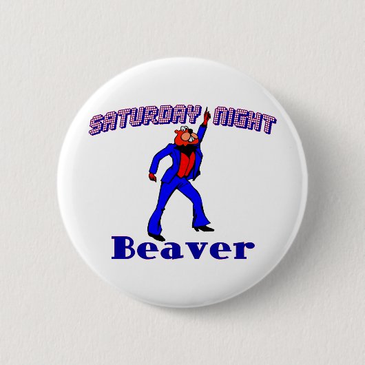 Disco Beaver Ronde Button 5,7 Cm (Voorkant)