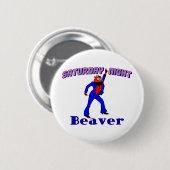Disco Beaver Ronde Button 5,7 Cm (Voorkant /achterkant)