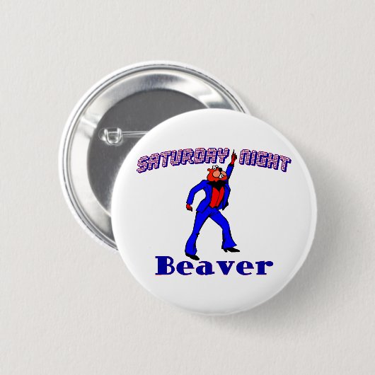 Disco Beaver Ronde Button 5,7 Cm (Voorkant /achterkant)