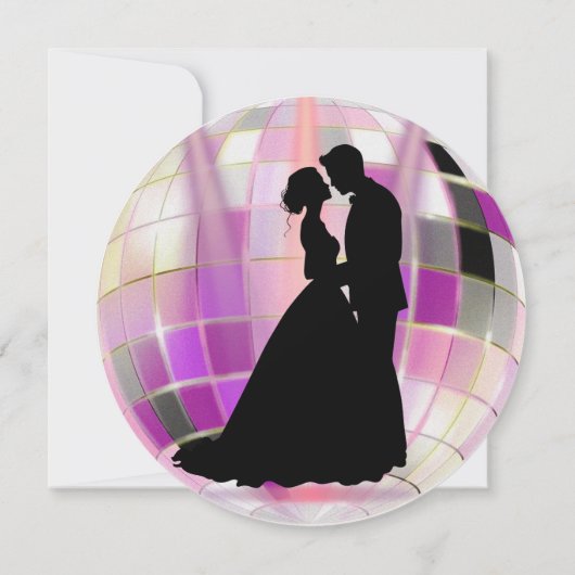 disco Bewaar de datumuitnodiging Kaart (Achterkant)