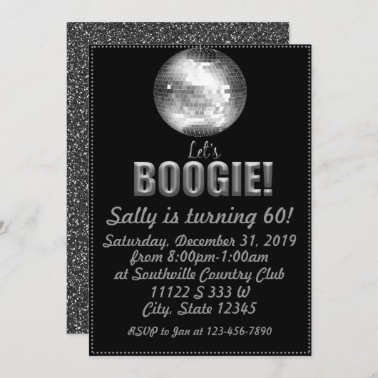 Disco Birthday Kaart (Voorkant / Achterkant)