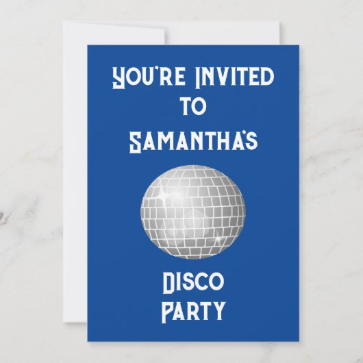 Disco Birthday Party any Age Disco Ball Kaart (Voorkant)