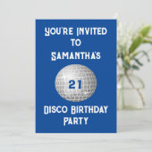 Disco Birthday Party any Age Disco Ball Kaart (Staand voorkant)