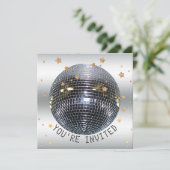 Disco Birthday Party | Just Dance Disco Ball Party Kaart (Staand voorkant)