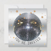 Disco Birthday Party | Just Dance Disco Ball Party Kaart (Voorkant)