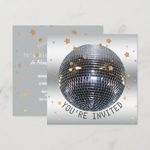 Disco Birthday Party   Just Dance Disco Ball Party Kaart