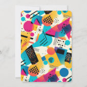 Disco Birthday Party Kaart (Achterkant)