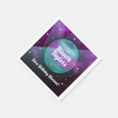 Disco Blowout Paarse en roze verjaardagsfeestje Servet (Hoek)