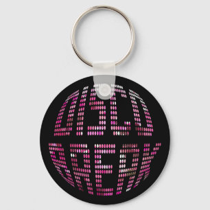 Disco Break Roze Sleutelhanger