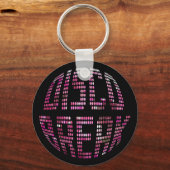 Disco Break Roze Sleutelhanger (Voorkant)