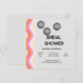 Disco Bridal Shower-uitnodiging Kaart (Voorkant / Achterkant)