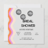 Disco Bridal Shower-uitnodiging Kaart (Voorkant)