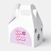 Disco Bride Retro Pastel Groove Bachelorette Bedankdoosjes (Achterkant)