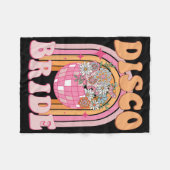 Disco Bruid Bruidsmeisje Retro Rainbow Bachelorett Fleece Deken (Voorkant (Horizontaal))