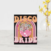 Disco Bruid Bruidsmeisje Retro Rainbow Bachelorett Kaart (Gele Bloem)