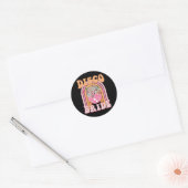Disco Bruid Bruidsmeisje Retro Rainbow Bachelorett Ronde Sticker (Envelop)
