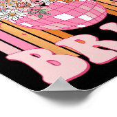 Disco Bruid Bruidsmeisje Retro Regenboog Bachelore Poster (Hoek)