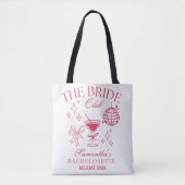 Disco Bruid Club Bachelorette Tote Bag (Voorkant)