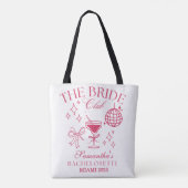 Disco Bruid Club Bachelorette Tote Bag (Achterkant)
