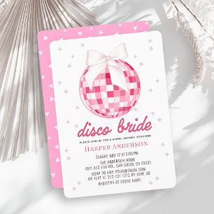 Disco Bruid Roze Disco Bal Boog Bruidsfeest Kaart