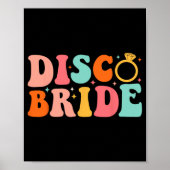 Disco Bruid Toekomstige Mevrouw Groovy Retro Bache Poster (Voorkant)