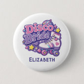 Disco Bruid Y2K Bachelorette Feest Ronde Button 5,7 Cm (Voorkant)
