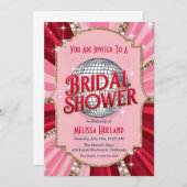 Disco Bruids Douche Uitnodiging (Voorkant / Achterkant)