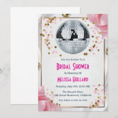 Disco Bruids Douche Uitnodiging (Voorkant / Achterkant)