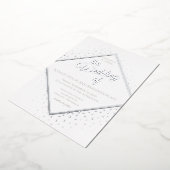 Disco Bruiloft Zilver Folie Uitnodiging (Gedraaid)