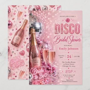 Disco Bruiloftsfeest Uitnodiging