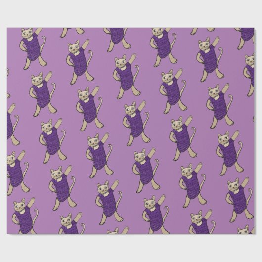 Disco Cat Cadeaupapier (Vlak)