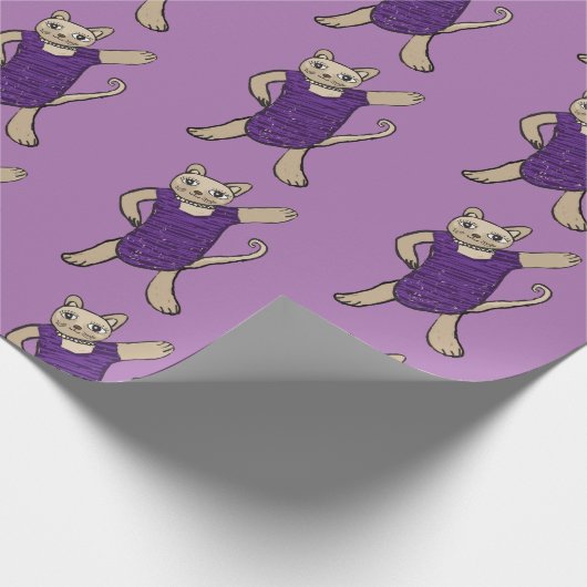 Disco Cat Cadeaupapier (Hoek)