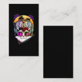 Disco Cat DJ Vaporwave Music Lover Visitekaartje (Voorkant / Achterkant)