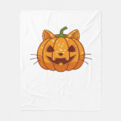 Disco Cat Jack o'Lantern Classic T-shirt Fleece Deken (Voorkant)