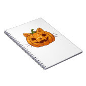 Disco Cat Jack o'Lantern Classic T-shirt Notitieboek (Rechterzijde)