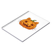 Disco Cat Jack o'Lantern Classic T-shirt Notitieboek (Linkerzijde)