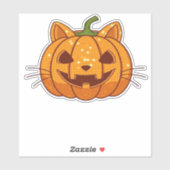 Disco Cat Jack o'Lantern Classic T-shirt Sticker (Vel)