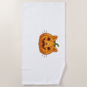 Disco Cat Jack o'Lantern Classic T-shirt Strandlaken (Voorkant)