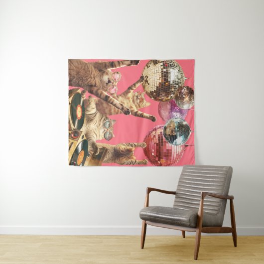 Disco Cats Wandkleed (In Situ (horizontaal))