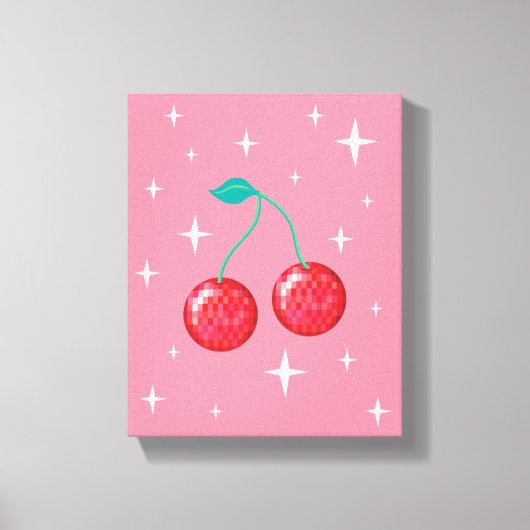 Disco Cherry 1 Canvas Afdruk (Voorkant)