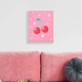 Disco Cherry 1 Canvas Afdruk