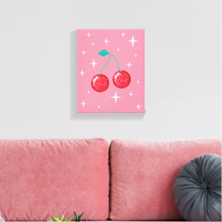 Disco Cherry 1 Canvas Afdruk