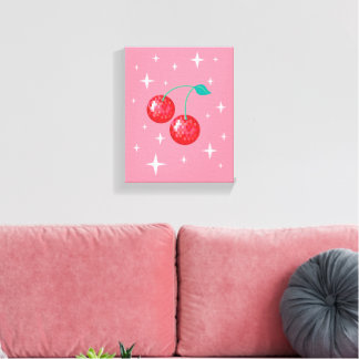 Disco Cherry 2 Canvas Afdruk