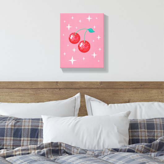 Disco Cherry 2 Canvas Afdruk (Insitu (Slaapkamer))
