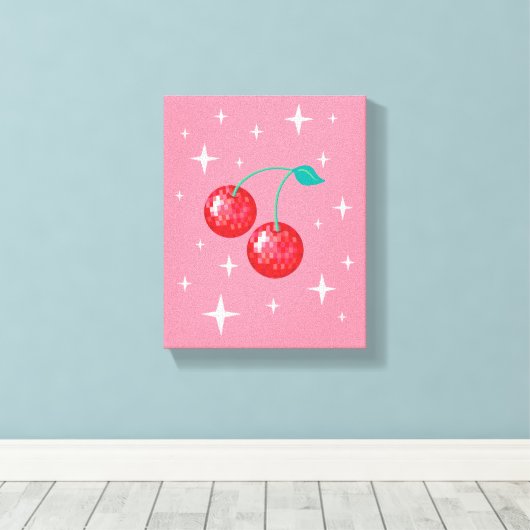 Disco Cherry 2 Canvas Afdruk (Insitu (Houten vloer))
