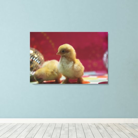 Disco Chicken Canvas Afdruk (Insitu (Houten vloer))