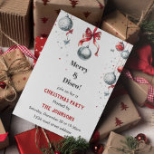 Disco Christmas Party Invitation Kaart