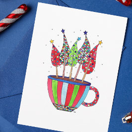 Disco Christmas Tea Kaart